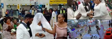 “We like to bring people together. It’s either you are traveling or coming here to solidify your love” – Head of Aviation Security reacts as couple hold their wedding at Murtala Muhammad Airport, photos trend